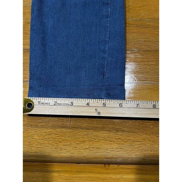 Dnmx Jeans Womens Size 34 Blue Stretch Straight High Rise Distressed Denim - Picture 8 of 8